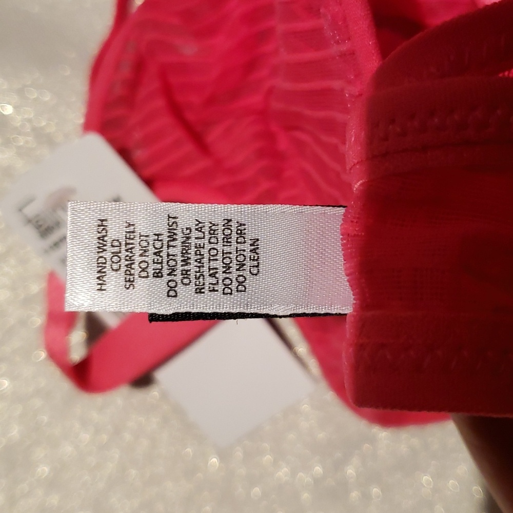 Felina NEW 'Niki' Strap Neck Unlined Demi Bra NWT Women's 34D Pink Red Sexy HP🎉 - Picture 6 of 15